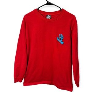 Santa Cruz Skateboard screaming  hand tee Large